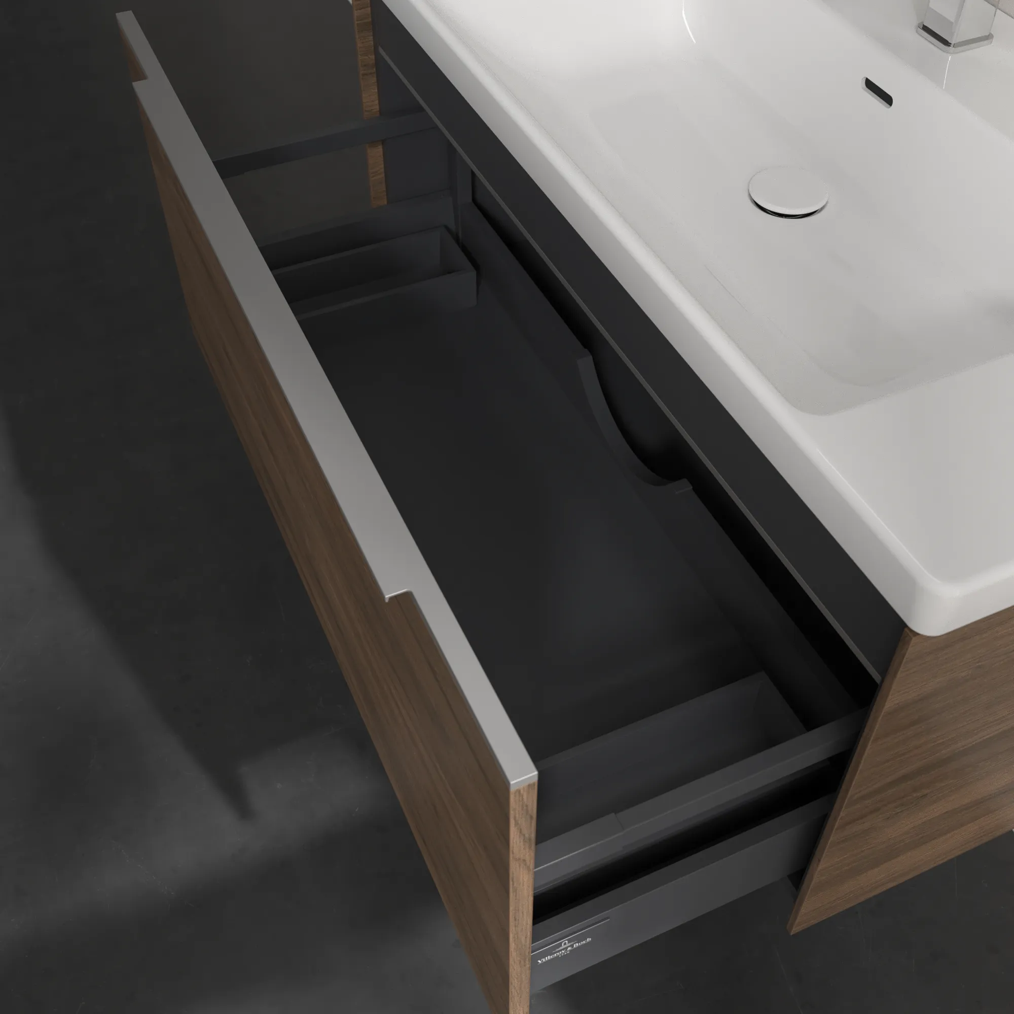 Villeroy & Boch Waschtischunterschrank „Subway 3.0“ für Schrankwaschtisch 973 × 429 × 478 mm Arizona Oak, für Becken mittig