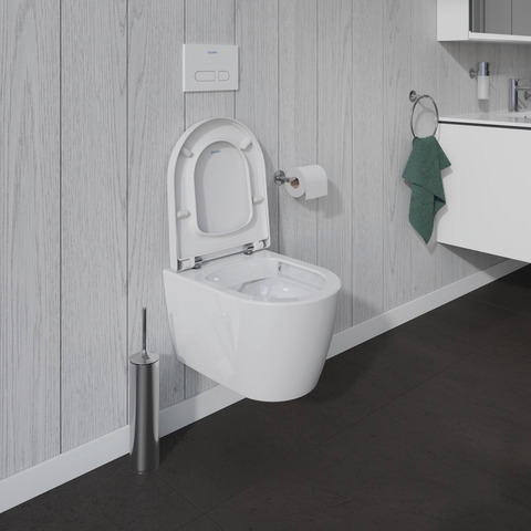 Duravit Wand-Tiefspül-WC inkl. WC-Sitz „ME by Starck“ 37 × 48 × 39 cm, Befestigung sichtbar Duravit Wand-Tiefspül-WC inkl. WC-Sitz „ME by Starck“ 37 × 48 × 39 cm, Befestigung sichtbar
