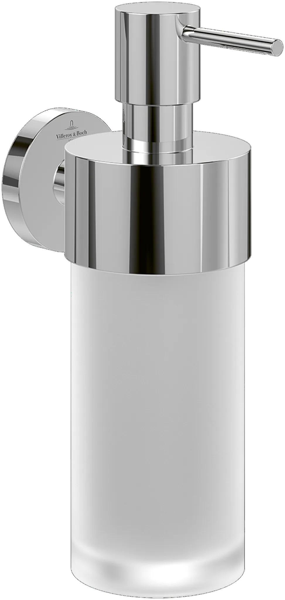 Villeroy & Boch Seifenspender „Elements-Tender“, Befestigung verdeckt 12 × 7 × 20,7 × ⌀ 7 cm in chrom