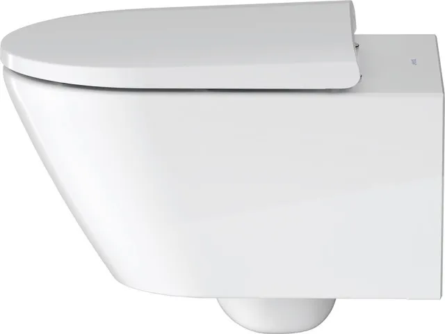 Duravit Wand-Tiefspül-WC inkl. WC-Sitz „D-Neo“ 37 × 54 × 40 cm, Befestigung verdeckt, mit Spülrand