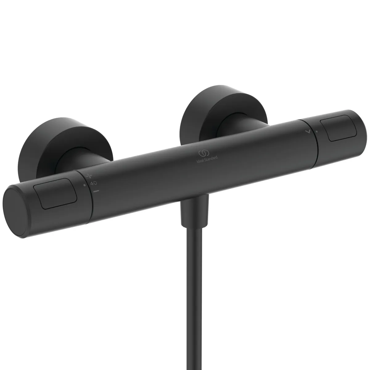 Gleitstangekombination „CerathermT25N“, Befestigung verdeckt in Silk Black Gleitstangekombination „CerathermT25N“, Befestigung verdeckt in Silk Black