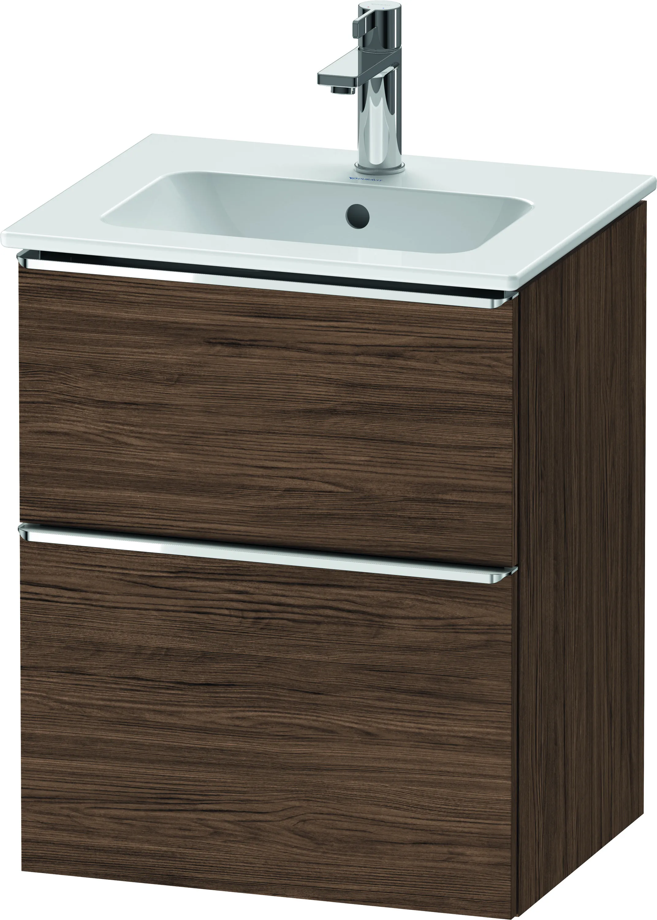 Duravit Waschtischunterschrank wandhängend „D-Neo“ 51 × 62,5 × 40,2 cm Nussbaum Dunkel