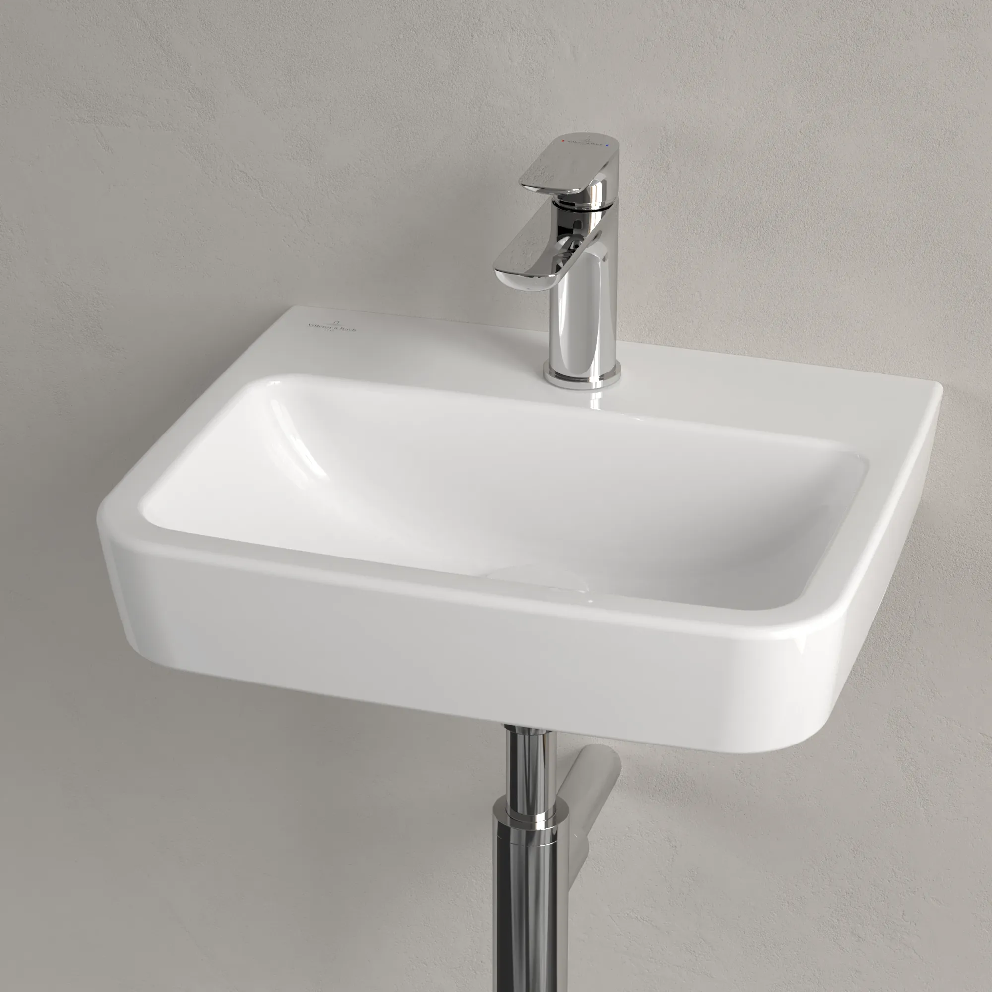 Villeroy & Boch Einbau-/Aufsatz Handwaschbecken geschliffen „O.novo“ 450 × 370 × 160 mm, für Becken mittig, mit Hahnlochbohrung, Hahnlochposition mittig in Weiß Alpin Villeroy & Boch Einbau-/Aufsatz Handwaschbecken geschliffen „O.novo“ 450 × 370 × 160 mm, für Becken mittig, mit Hahnlochbohrung, Hahnlochposition mittig in Weiß Alpin