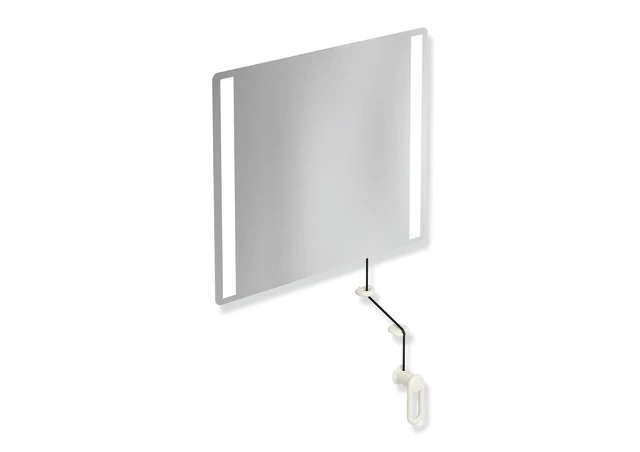 HEWI Kippspiegel „Serie 801“ 60 × 54 cm in Reinweiß