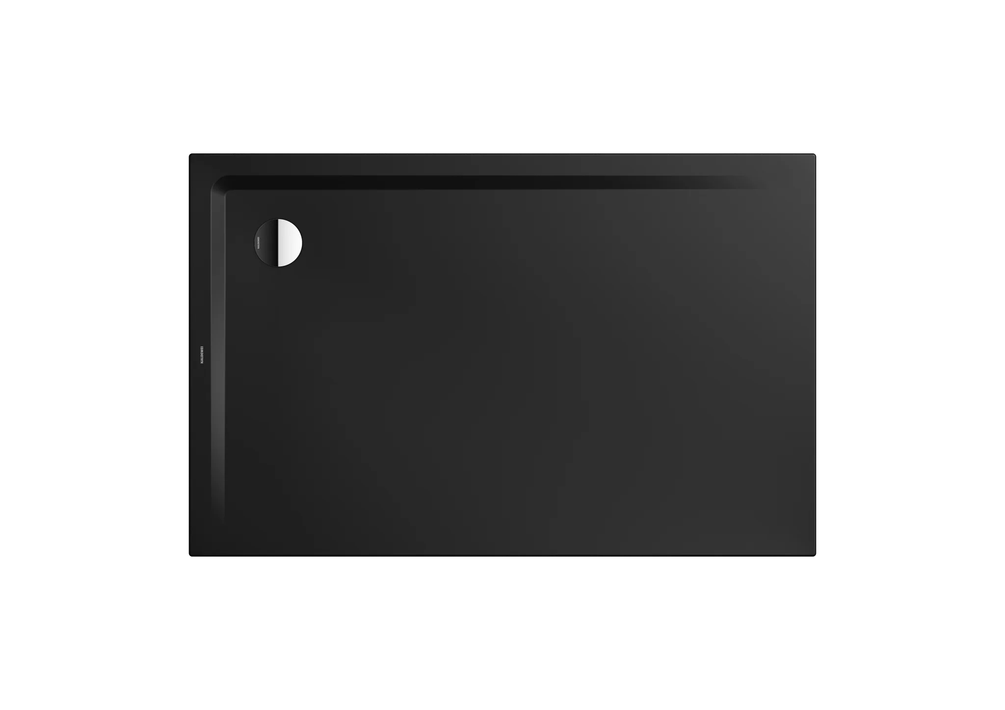 Kaldewei SUPERPLAN Duschfläche mit Wannenträger, schwarz matt 100, Invisible Grip, 800 x 1500 mm, 32 mm Randhöhe, 25 mm Tiefe