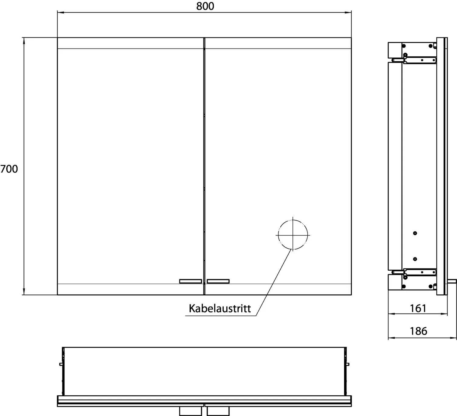 emco Unterputz-Spiegelschrank „asis evo“ 80 × 70 × 18,6 cm emco Unterputz-Spiegelschrank „asis evo“ 80 × 70 × 18,6 cm