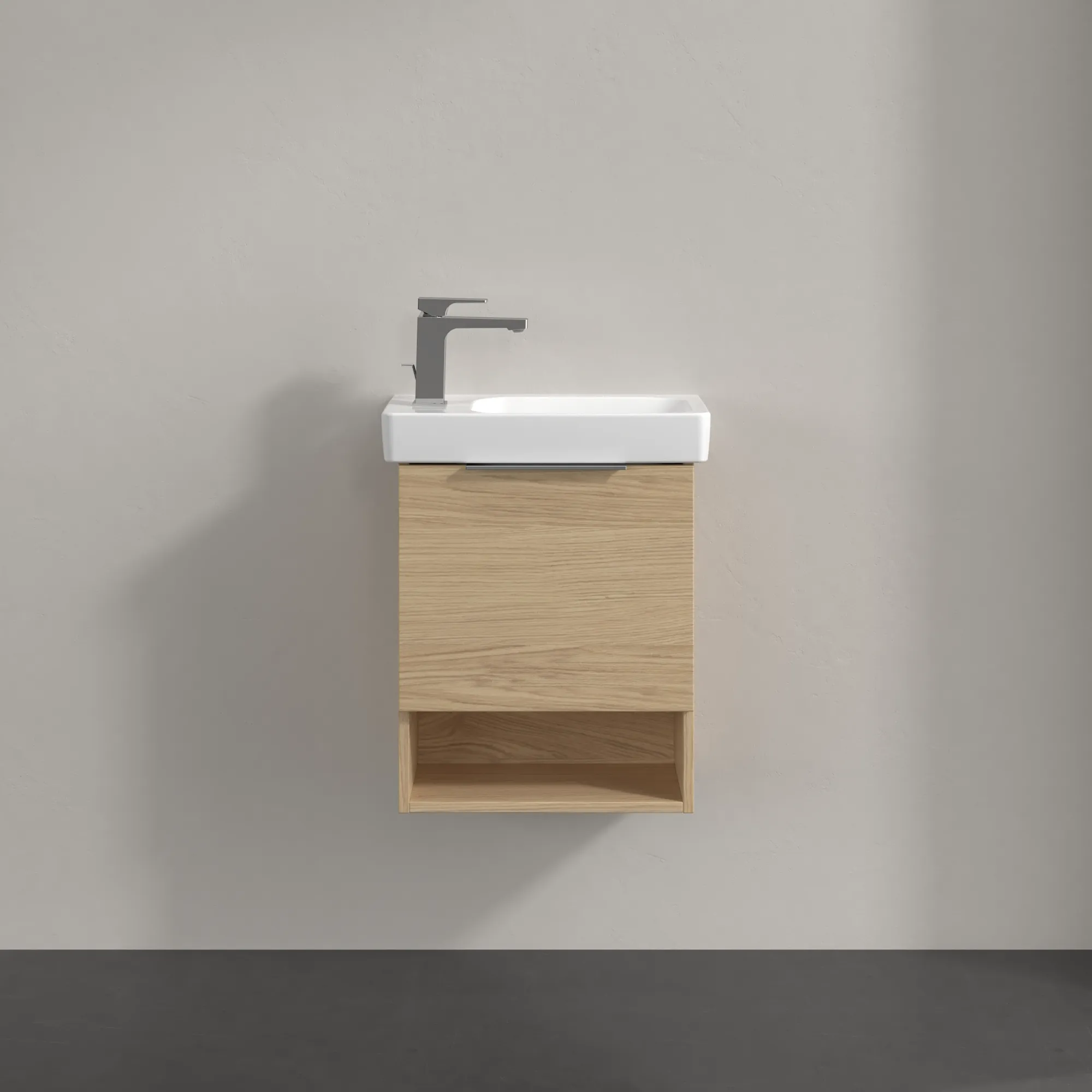 Villeroy & Boch Waschbeckenunterschrank Architectura Nordic Oak, 430x520x255 mm, 1 Tür, SoftClosing, Wandmontage