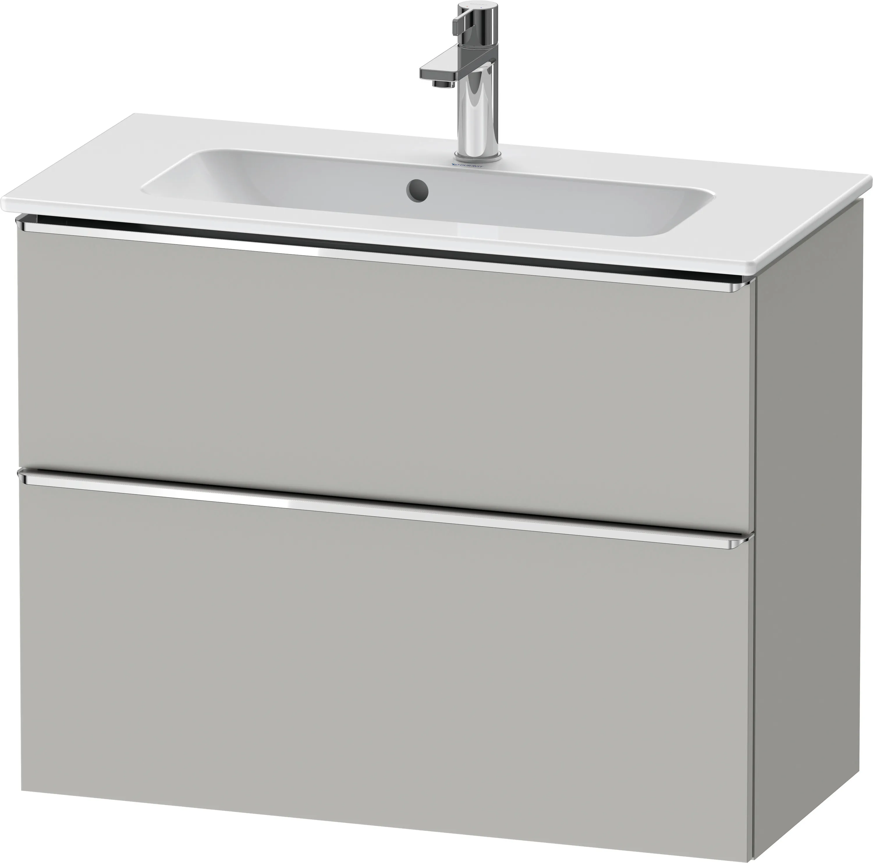 Duravit Waschtischunterschrank wandhängend „D-Neo“ 81 × 62,5 × 37,2 cm Betongrau Matt