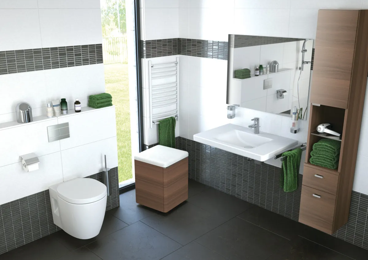 Waschtischarmatur Connect Blue, mit Ablaufgarnitur, Ausladung 112mm, Chrom Waschtischarmatur Connect Blue, mit Ablaufgarnitur, Ausladung 112mm, Chrom