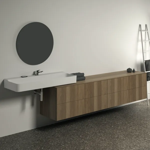 Ideal Standard Waschtischunterschrank „Conca“ 238,7 × 55 × 50,5 cm Walnuss dunkel Furnier Ideal Standard Waschtischunterschrank „Conca“ 238,7 × 55 × 50,5 cm Walnuss dunkel Furnier