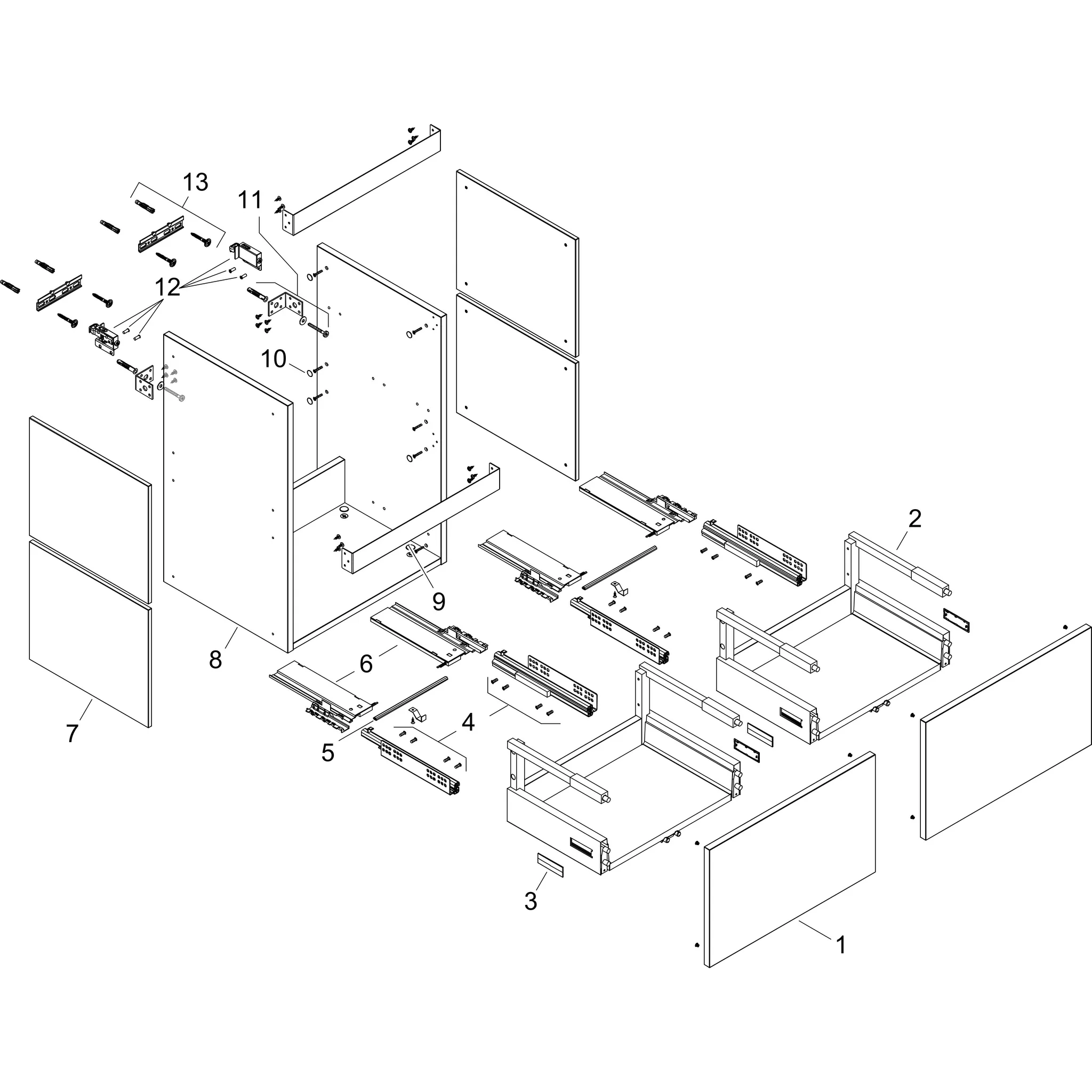 Hansgrohe Waschtischunterschrank „Xilesa E“ in Eiche Kaschmir