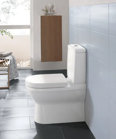 Tiefspül-WC für Kombination O.novo 565810, 360 x 640 x 400 mm, Oval, bodenstehend, Abgang waagerecht, Weiß Alpin
