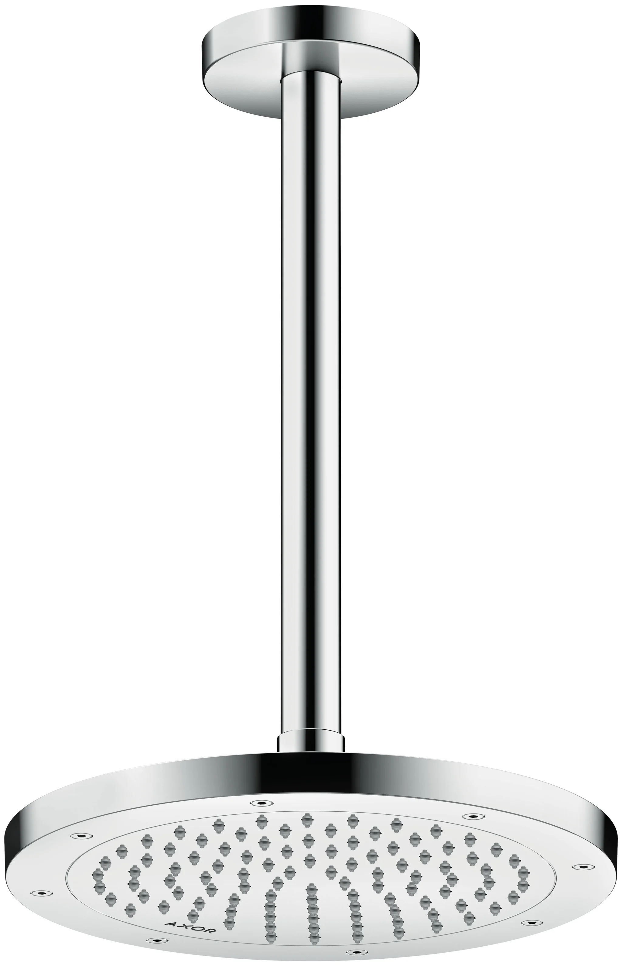 Hansgrohe AXOR ShowerSolutions Kopfbrause 245 1jet EcoSmart Chrom, 245 mm, verstellbarer Winkel, abnehmbar zur Reinigung, G 1/2 Anschluss