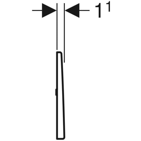 Geberit Urinalsteuerung mit elektronischer Spülauslösung, Batteriebetrieb, Abdeckplatte Mambo: gebürstet