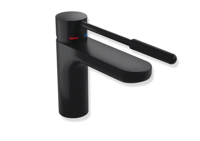 Einhand-Waschtischarmatur „System-Armaturen“ 19,9 cm in Schwarz tiefmatt / Schwarz matt Einhand-Waschtischarmatur „System-Armaturen“ 19,9 cm in Schwarz tiefmatt / Schwarz matt