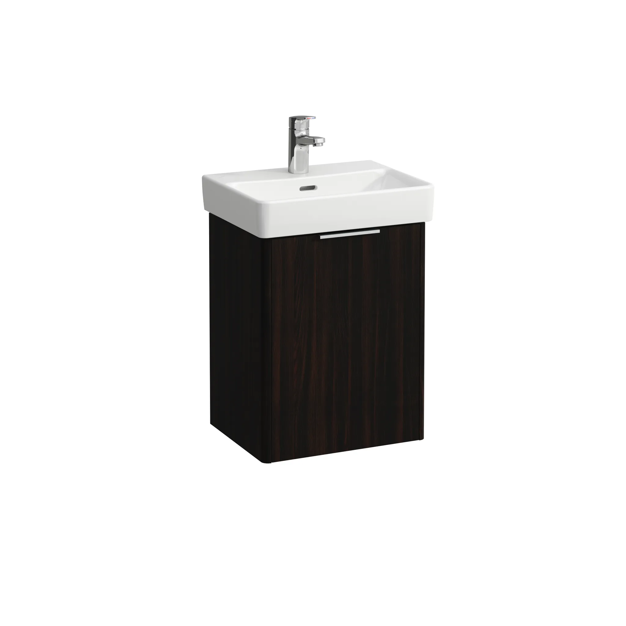 Waschtischunterbau BASE für PRO S 321x415x515 1 Tür Scharnier links mit Griff aluminium eloxiert für Waschtisch H815961 weiß matt Waschtischunterbau BASE für PRO S 321x415x515 1 Tür Scharnier links mit Griff aluminium eloxiert für Waschtisch H815961 weiß matt