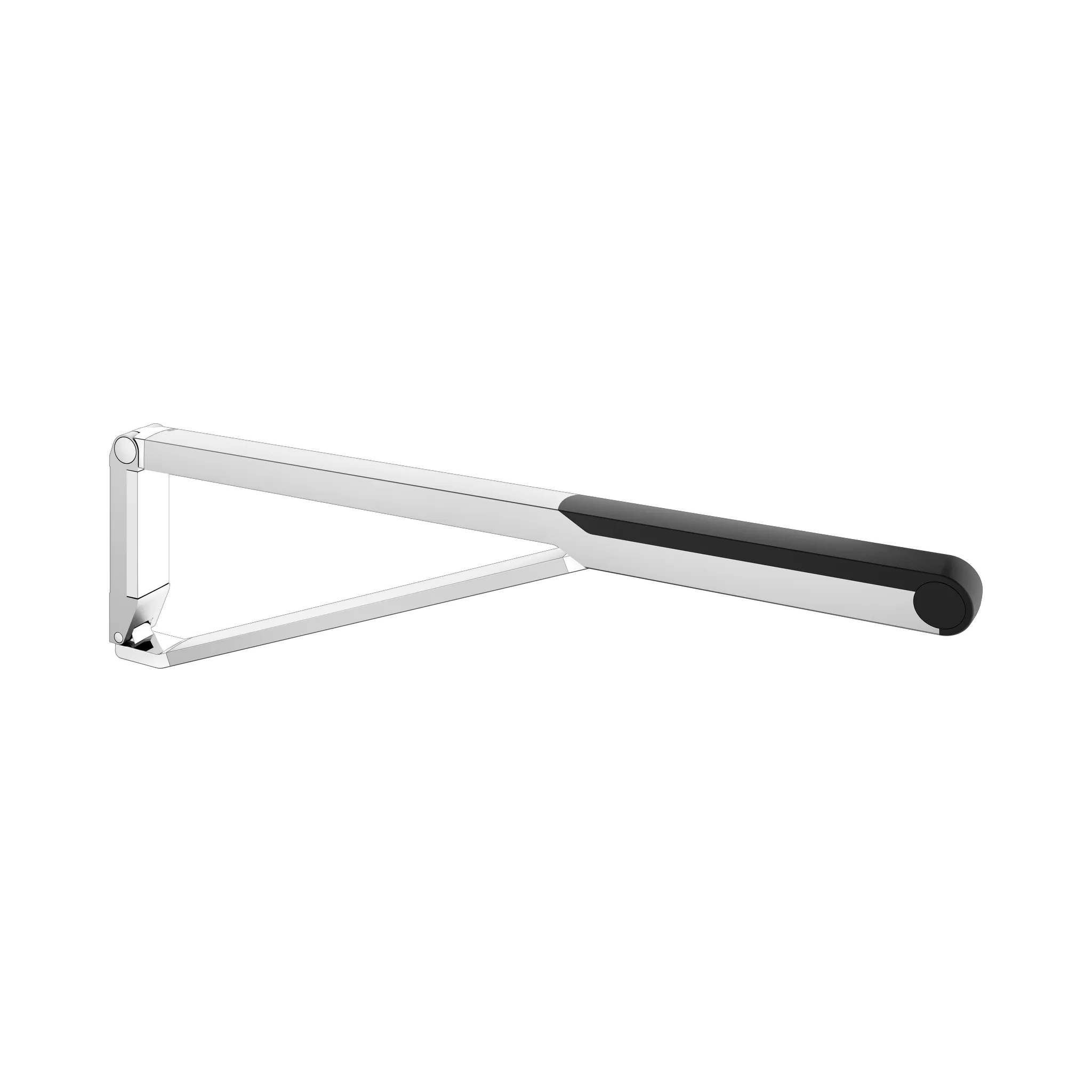 AXESS Stützklappgriff WC 850 mm silber-eloxiert/schwarz AXESS Stützklappgriff WC 850 mm silber-eloxiert/schwarz
