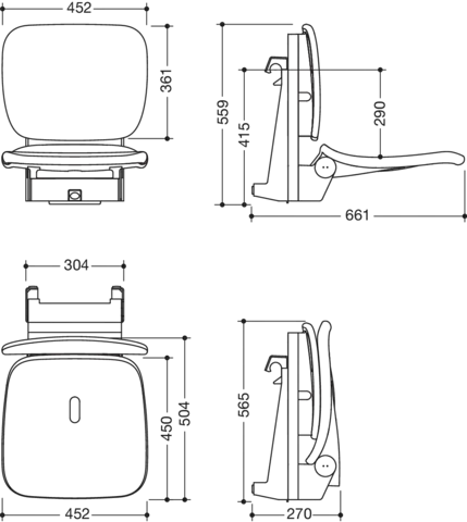 Einhängesitz „Serie 802 LifeSystem“ in Anthrazit glänzend / Anthrazit matt Einhängesitz „Serie 802 LifeSystem“ in Anthrazit glänzend / Anthrazit matt