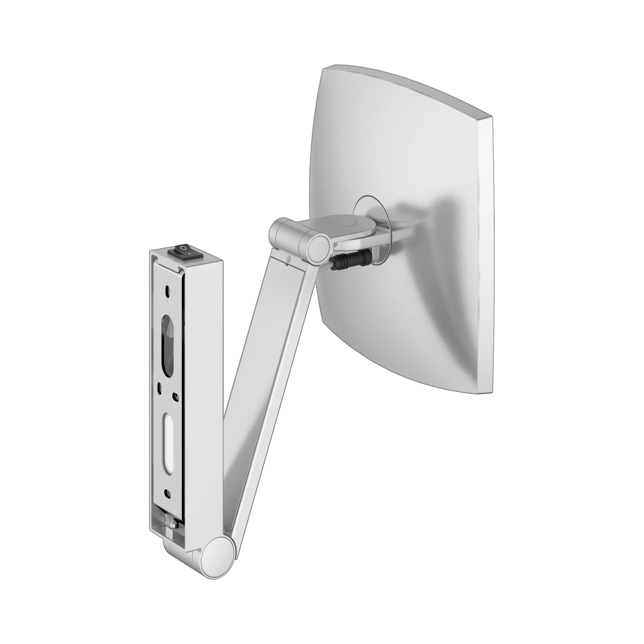 KEUCO Kosmetikspiegel iLook_move beleuchtet mit Wippschalter, eckig/beleuchtet mit Wippschalter Aluminium-finish