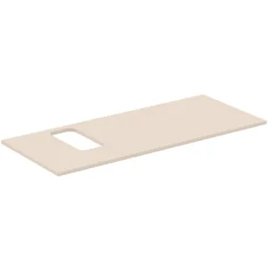 Waschtischplatte i.life B Ausschnitt links für ein Wand-Waschtisch 1202x507x18mm Weiß matt Waschtischplatte i.life B Ausschnitt links für ein Wand-Waschtisch 1202x507x18mm Weiß matt