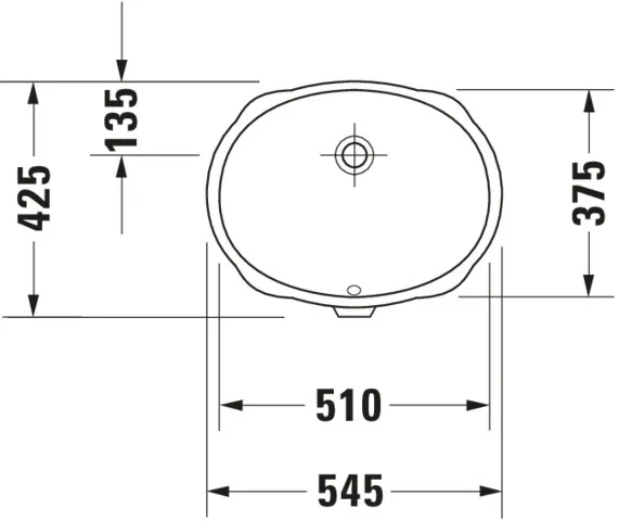 Unterbauwaschtisch, mit Überlauf Unterbauwaschtisch, mit Überlauf