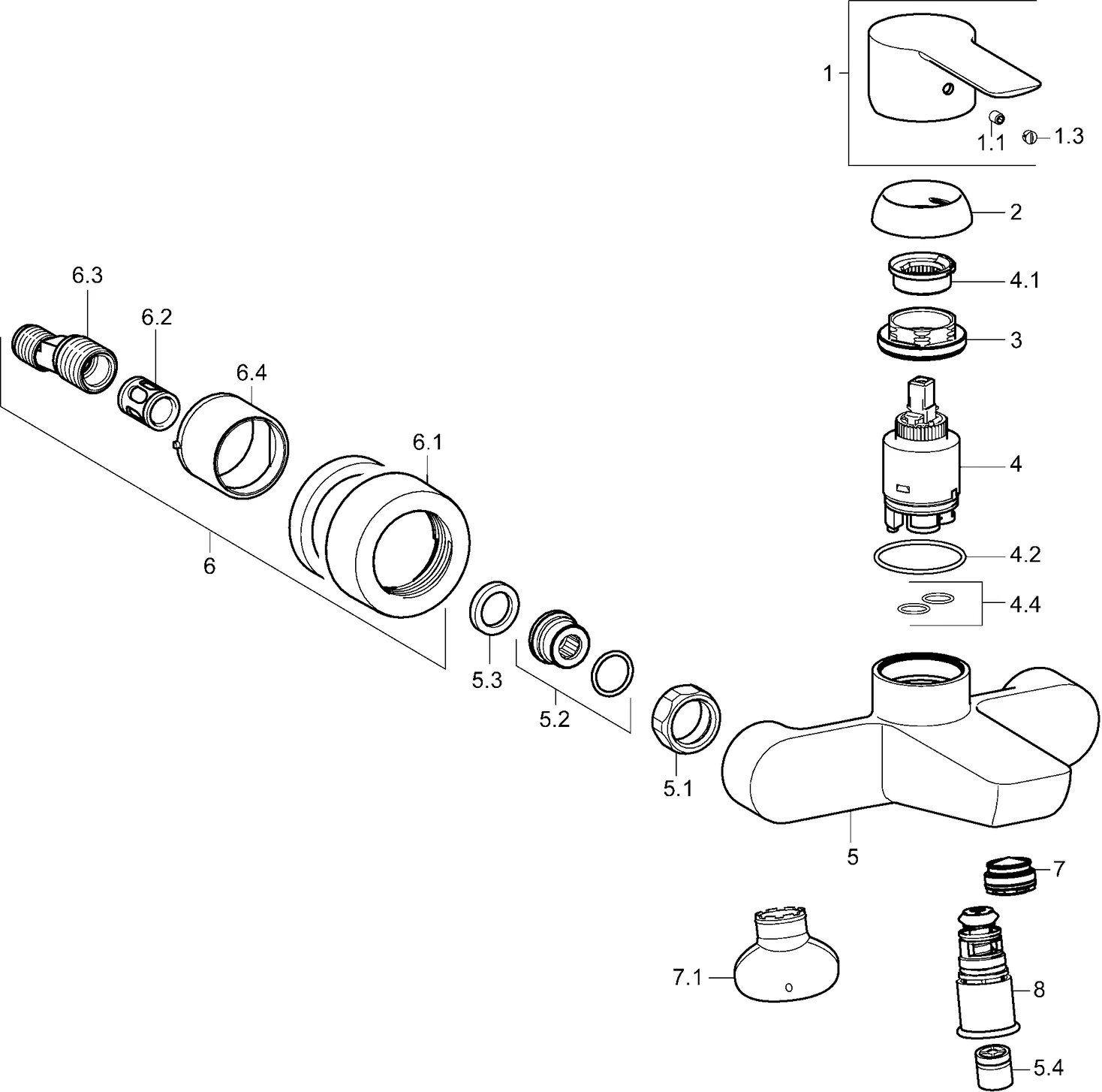 HansaLIGNA Einhebelmischer Wafü und Brausebatterie 0674 Ausladung 152 mm DN15 Chrom HansaLIGNA Einhebelmischer Wafü und Brausebatterie 0674 Ausladung 152 mm DN15 Chrom