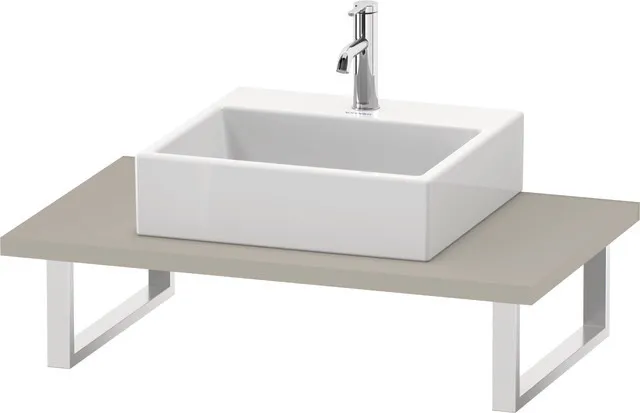 Duravit Konsole „L-Cube“ in Taupe Supermatt Duravit Konsole „L-Cube“ in Taupe Supermatt