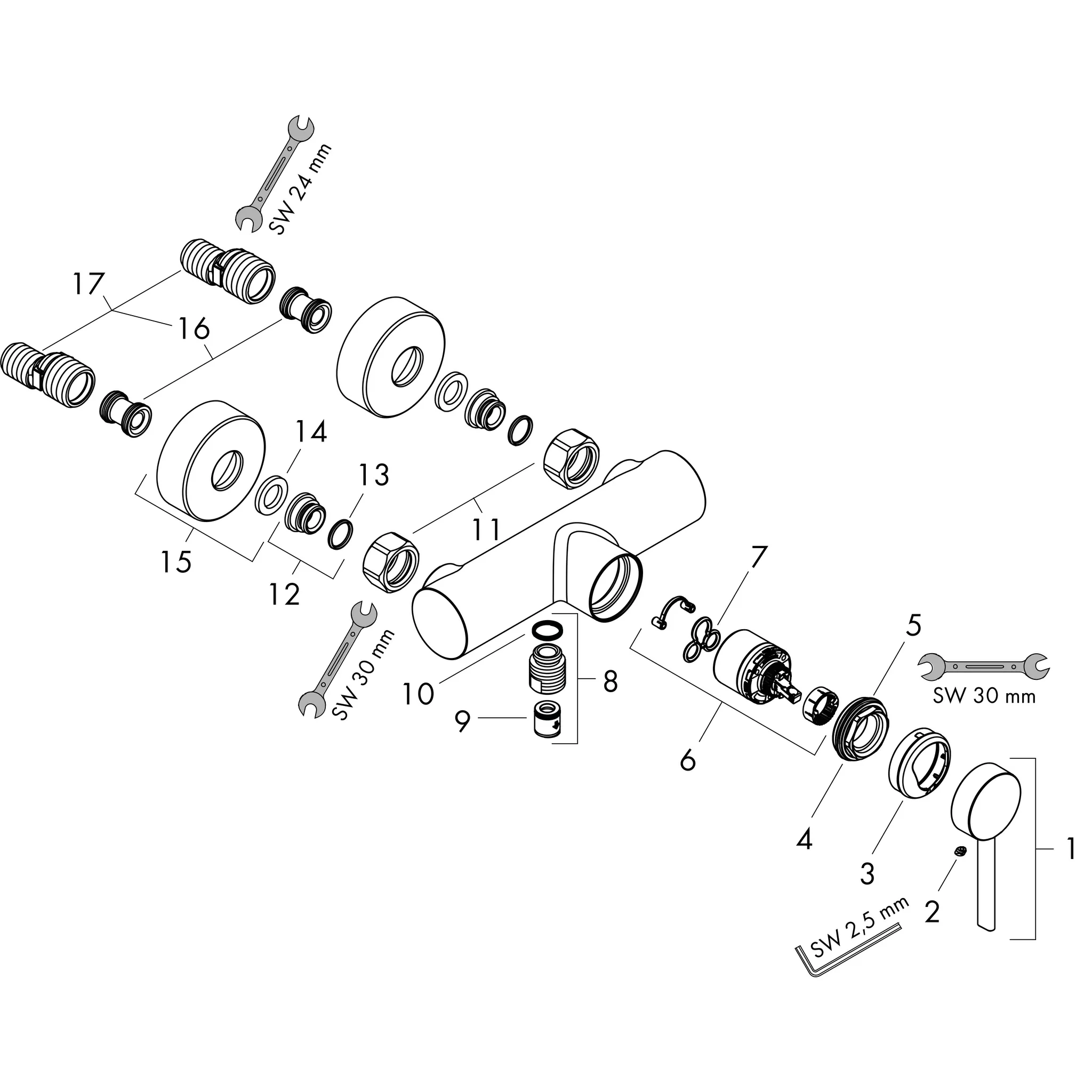 Hansgrohe Zesis S Einhebel-Brausemischer Aufputz mattschwarz, Stichmaß 150 ± 12 mm, max. Durchflussmenge 12 l/min bei 3 bar, Keramikmischsystem, Temperaturbegrenzung einstellbar, Rückflussverhinderer, Schalldämpfer, Anschluss DN15 Hansgrohe Zesis S Einhebel-Brausemischer Aufputz mattschwarz, Stichmaß 150 ± 12 mm, max. Durchflussmenge 12 l/min bei 3 bar, Keramikmischsystem, Temperaturbegrenzung einstellbar, Rückflussverhinderer, Schalldämpfer, Anschluss DN15