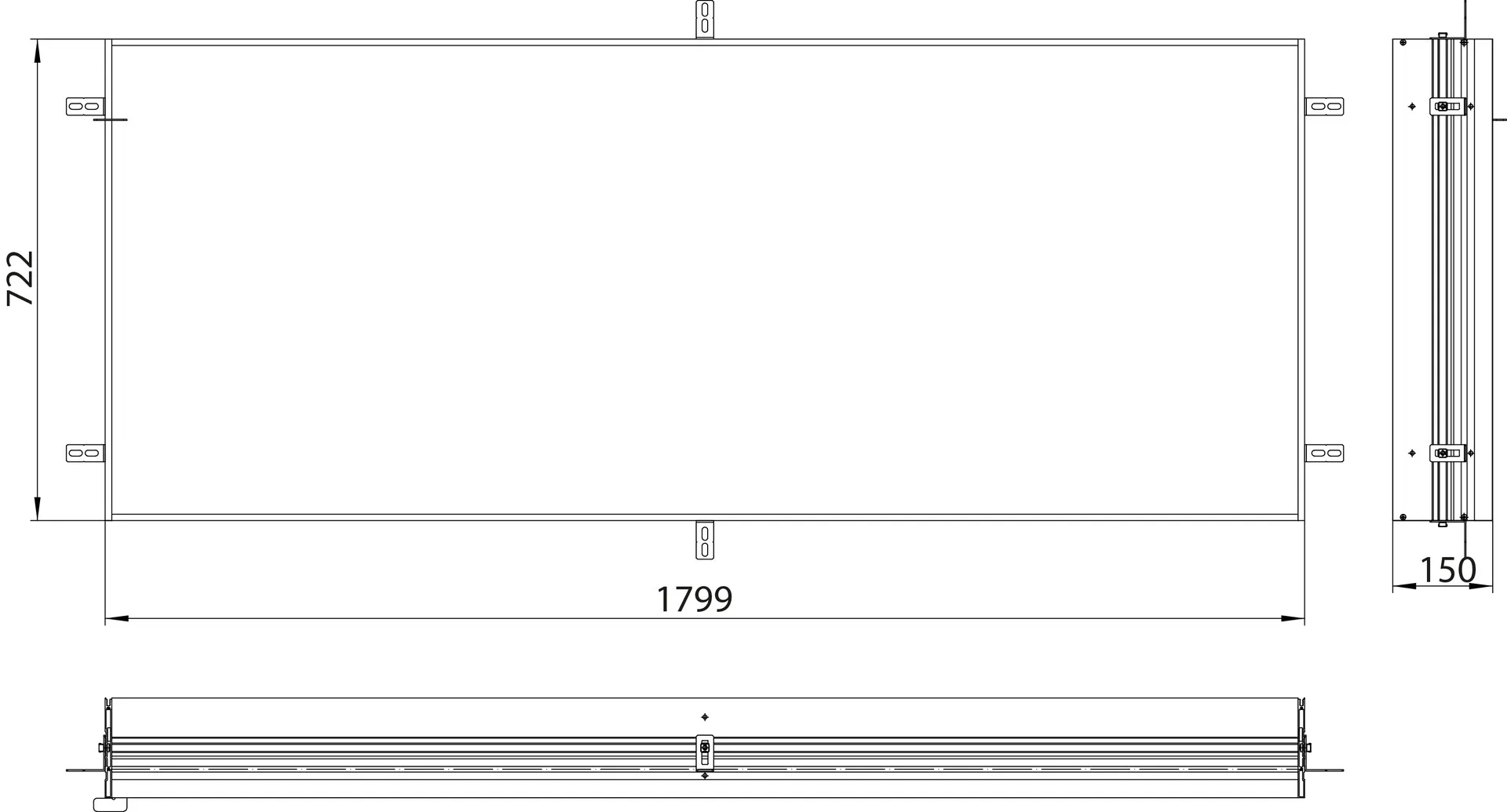 emco Einbaurahmen „prime 2“ 1799 × 722 × 150 mm emco Einbaurahmen „prime 2“ 1799 × 722 × 150 mm
