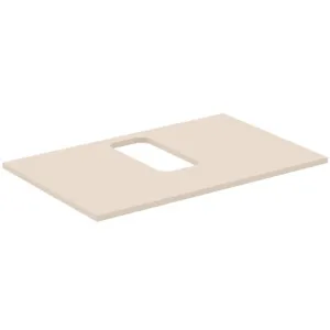 Waschtischplatte i.life B mittiger Ausschnitt für ein Wand-Waschtisch 802x507x18mm Weiß matt Waschtischplatte i.life B mittiger Ausschnitt für ein Wand-Waschtisch 802x507x18mm Weiß matt