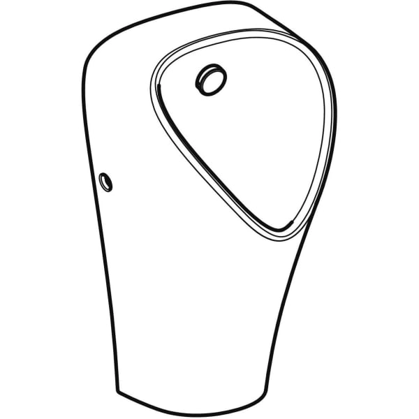 Urinal „Narva“, Zulauf von oben, Befestigung verdeckt, ohne Zielobjekt 33 × 60 × 30 cm Urinal „Narva“, Zulauf von oben, Befestigung verdeckt, ohne Zielobjekt 33 × 60 × 30 cm
