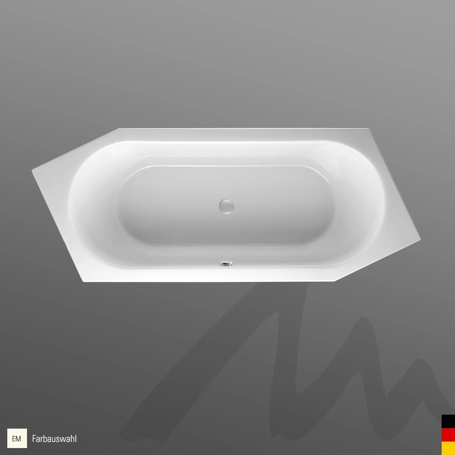 Mauersberger Acryl-Badewanne ovata asym 205/80 links, 2050x800x475, Farbgruppe 3 Mauersberger Acryl-Badewanne ovata asym 205/80 links, 2050x800x475, Farbgruppe 3