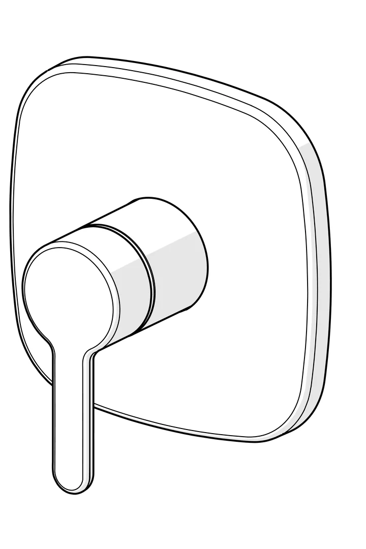 HansaDESIGNO Style Duscharmatur Wandmontage Chrom