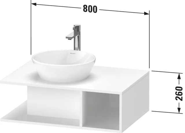 Duravit Waschtischunterschrank wandhängend „D-Neo“ 80 × 26 × 55 cm Taupe Matt Duravit Waschtischunterschrank wandhängend „D-Neo“ 80 × 26 × 55 cm Taupe Matt