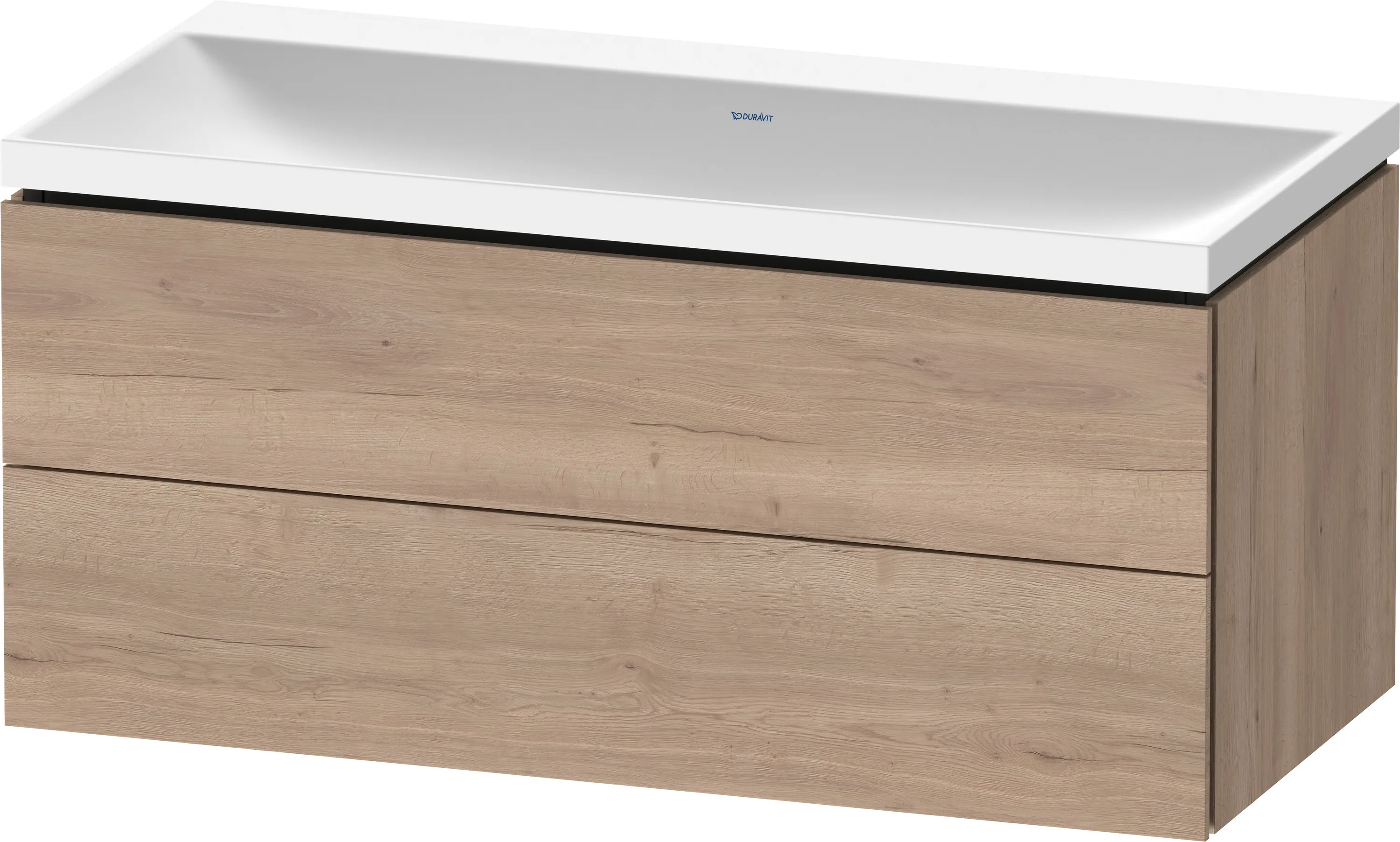 Duravit Möbelset c-shaped Set wandhängend wandhängend „L-Cube“ 100 × 48 × 48 cm Eiche Marmoriert