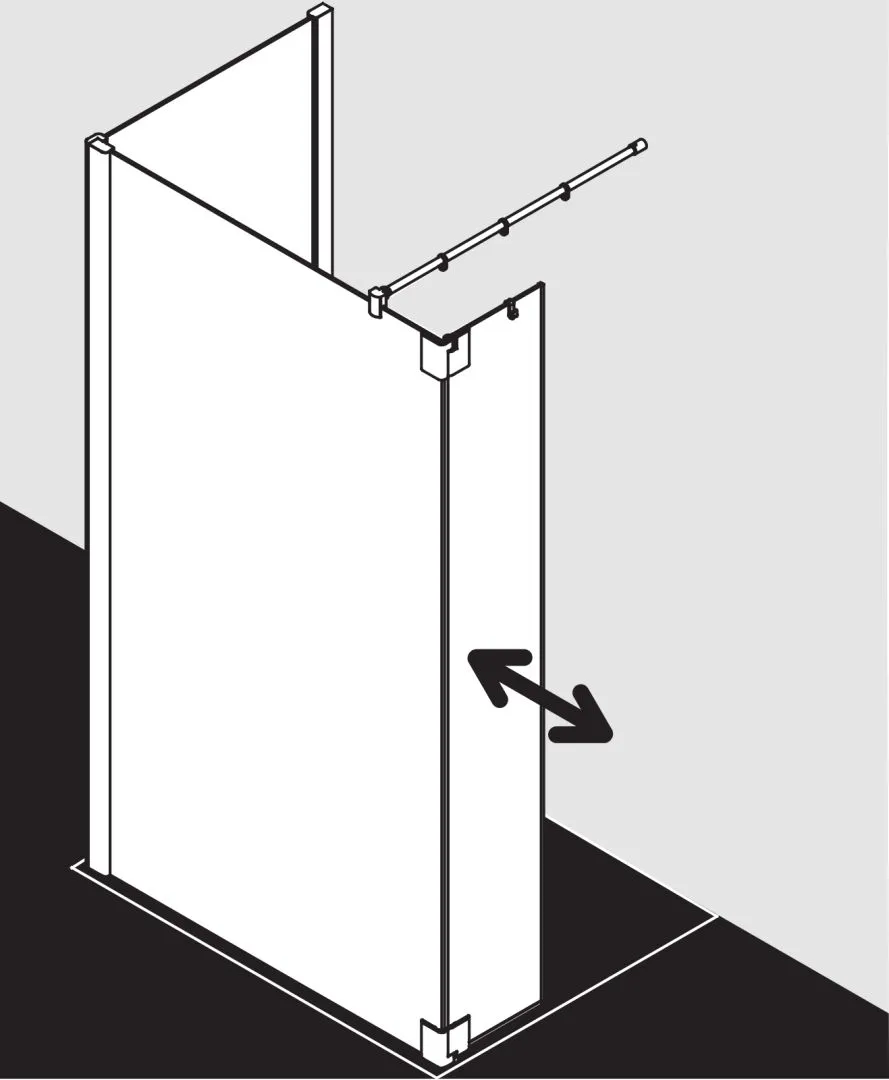 Kermi Duschdesign Walk-In-Duschkabine WALK-IN Wall mit beweglichem Flügel links „PASA XP“ Glas Klar, Profile Silber Mattglanz, BV: 714 - 744 mm GAK: 705 - 735 mm WE: 730 - 760 mm H: 1850 mm Kermi Duschdesign Walk-In-Duschkabine WALK-IN Wall mit beweglichem Flügel links „PASA XP“ Glas Klar, Profile Silber Mattglanz, BV: 714 - 744 mm GAK: 705 - 735 mm WE: 730 - 760 mm H: 1850 mm