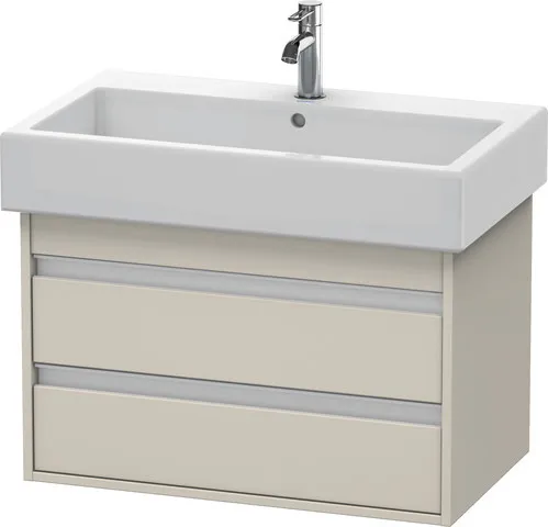 Duravit Waschtischunterschrank wandhängend „Ketho“ 75 × 48 × 44 cm Taupe Matt Duravit Waschtischunterschrank wandhängend „Ketho“ 75 × 48 × 44 cm Taupe Matt