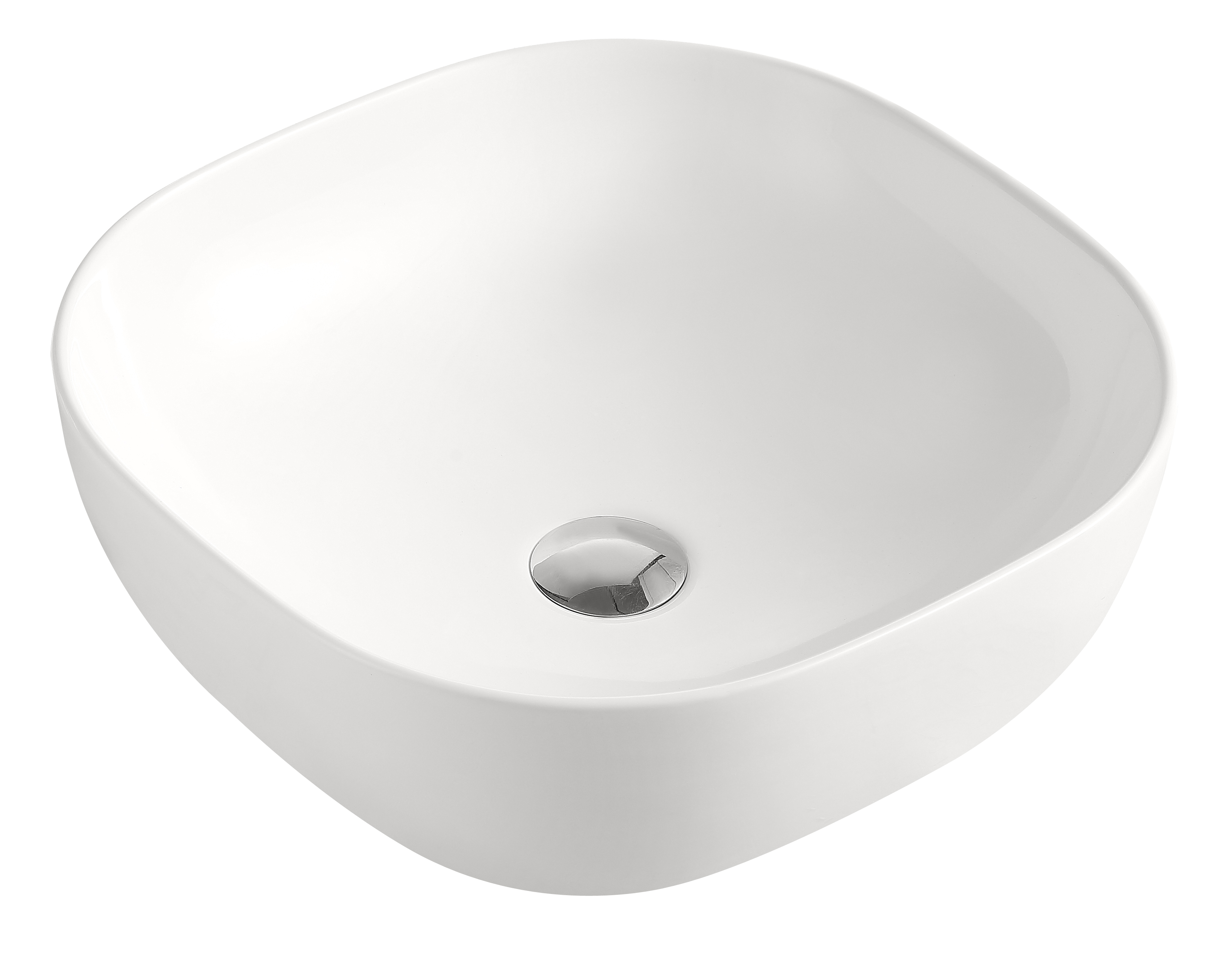 Aufsatzwaschtisch AqvaCeramica "SlimRim" - 420 × 420 mm - Höhe 140 mm - ohne Überlauf - weiß Aufsatzwaschtisch AqvaCeramica "SlimRim" - 420 × 420 mm - Höhe 140 mm - ohne Überlauf - weiß