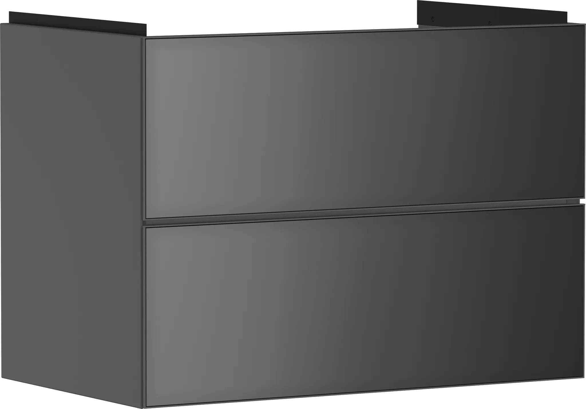 Xevolos E Waschtischunterschrank Schiefergrau Matt 780/475 mit 2 Schubkästen für Waschtisch Bronze Struktur Xevolos E Waschtischunterschrank Schiefergrau Matt 780/475 mit 2 Schubkästen für Waschtisch Bronze Struktur