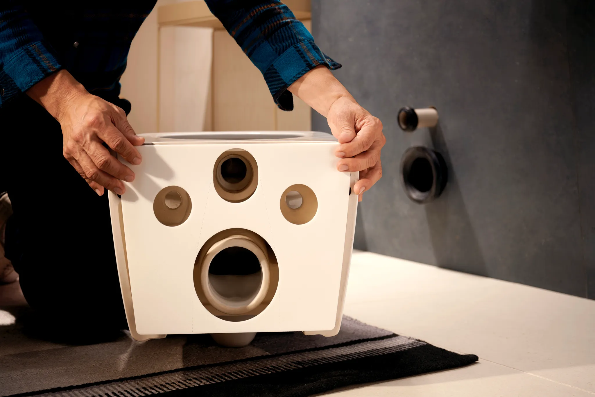 EluPura Original Q Wand WC Set 540 AquaChannel Flush SmartClean mit WC-Sitz mit SoftClose und QuickRelease Weiß EluPura Original Q Wand WC Set 540 AquaChannel Flush SmartClean mit WC-Sitz mit SoftClose und QuickRelease Weiß