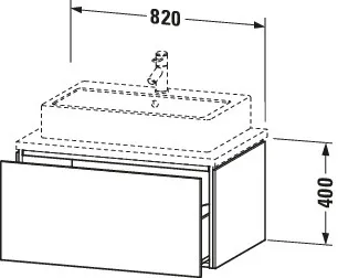 Duravit Waschtischunterschrank wandhängend „L-Cube“ 82 × 40 × 54,7 cm Eiche Marmoriert Duravit Waschtischunterschrank wandhängend „L-Cube“ 82 × 40 × 54,7 cm Eiche Marmoriert