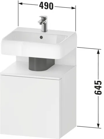 Duravit Waschtischunterschrank wandhängend „Qatego“ 49 × 64,5 × 42 cm