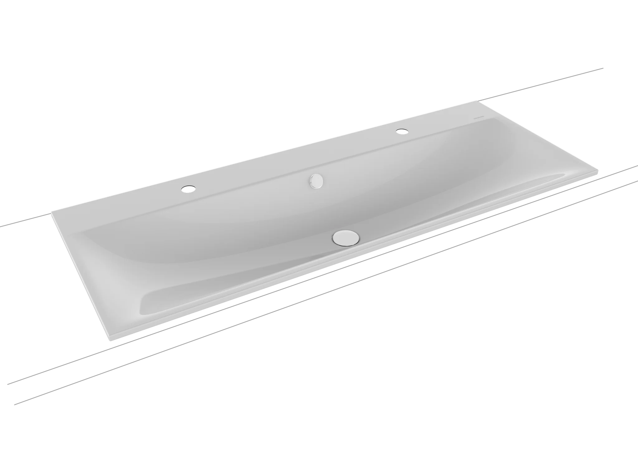 Kaldewei SILENIO Einbau-Doppelwaschtisch, 1200x460 mm, Alpinweiß, Perl-Effekt, 2x1er Hahnlochbohrung mit Überlauf, 14 mm Randhöhe, MADE IN GERMANY Kaldewei SILENIO Einbau-Doppelwaschtisch, 1200x460 mm, Alpinweiß, Perl-Effekt, 2x1er Hahnlochbohrung mit Überlauf, 14 mm Randhöhe, MADE IN GERMANY