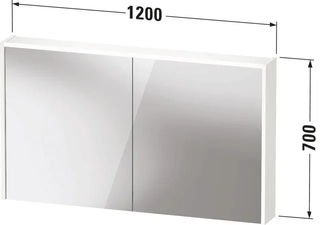 Duravit Spiegelschrank mit LED-Beleuchtung „D-Code“ 120 × 70 × 14,8 cm