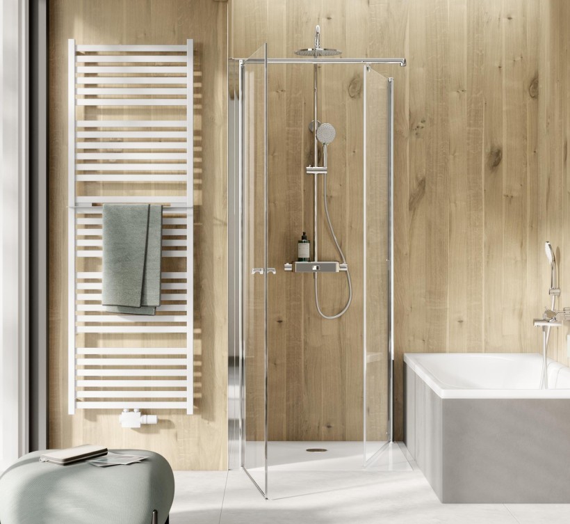 HSK teilgerahmte schwenkbare Seitenwand „Exklusiv 2.0“ Glas Mattierung mittig (65 cm), Profile Alu Silber-matt, für #Türbreite#, B: 800 mm H: 2000 mm Anschlag: links / Glas: Mattierung mittig (65 cm) / Größe: 80 × 200 cm / Oberflächenveredelung: ohne Oberflächenveredelung / Profile: Alu Silber-matt HSK teilgerahmte schwenkbare Seitenwand „Exklusiv 2.0“ Glas Mattierung mittig (65 cm), Profile Alu Silber-matt, für #Türbreite#, B: 800 mm H: 2000 mm Anschlag: links / Glas: Mattierung mittig (65 cm) / Größe: 80 × 200 cm / Oberflächenveredelung: ohne Oberflächenveredelung / Profile: Alu Silber-matt