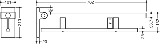 HEWI Stützklappgriff „System 900“