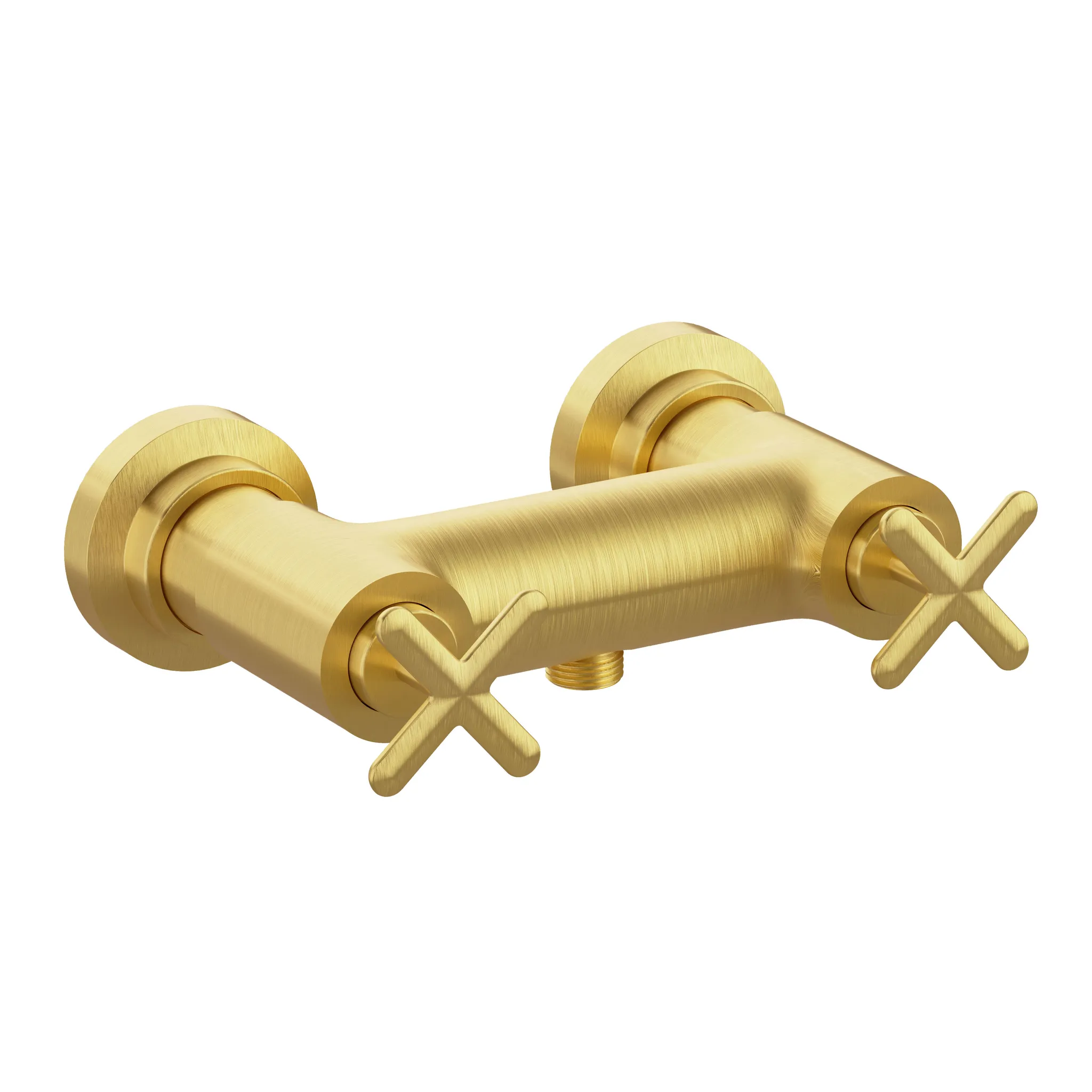 VitrA Origin Classic Zweigriff-Brausearmatur Aufputzmontage, Stichmaß 150 mm, Gold gebürstet