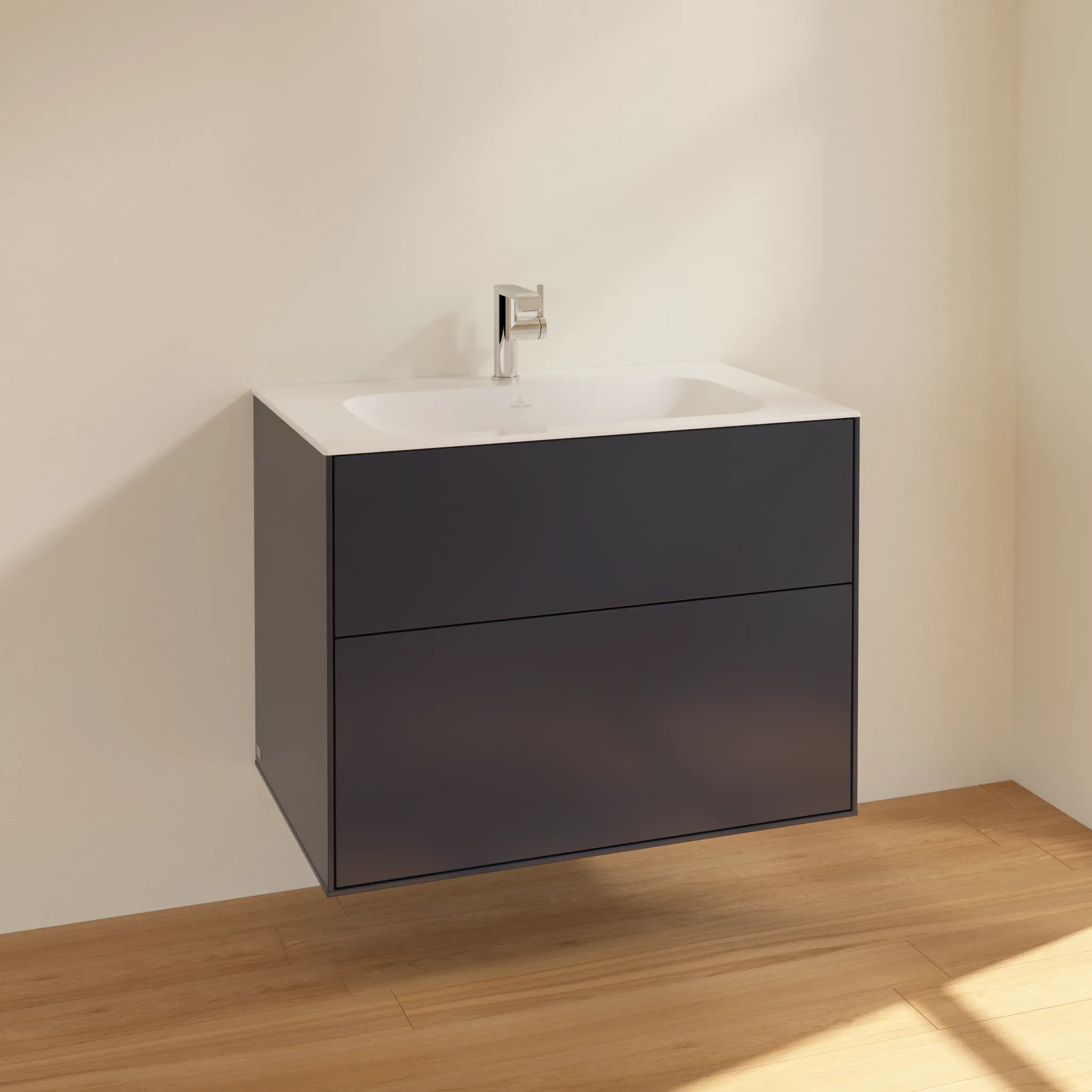 Villeroy & Boch Finion Waschbeckenunterschrank F01, Midnight Blue Matt Lacquer, 796 x 591 x 498 mm