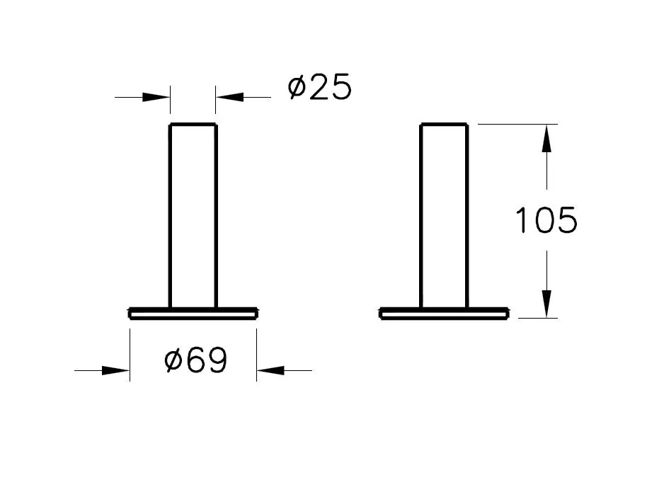 VitrA Origin Zahnbürstenhalter bodenstehend Ø 70 mm Schwarz Matt VitrA Origin Zahnbürstenhalter bodenstehend Ø 70 mm Schwarz Matt