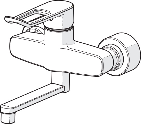 Einhand-Waschtischarmatur Bedienungshebel lang „Clinica“ Ausladung 227 mm in Chrom Einhand-Waschtischarmatur Bedienungshebel lang „Clinica“ Ausladung 227 mm in Chrom